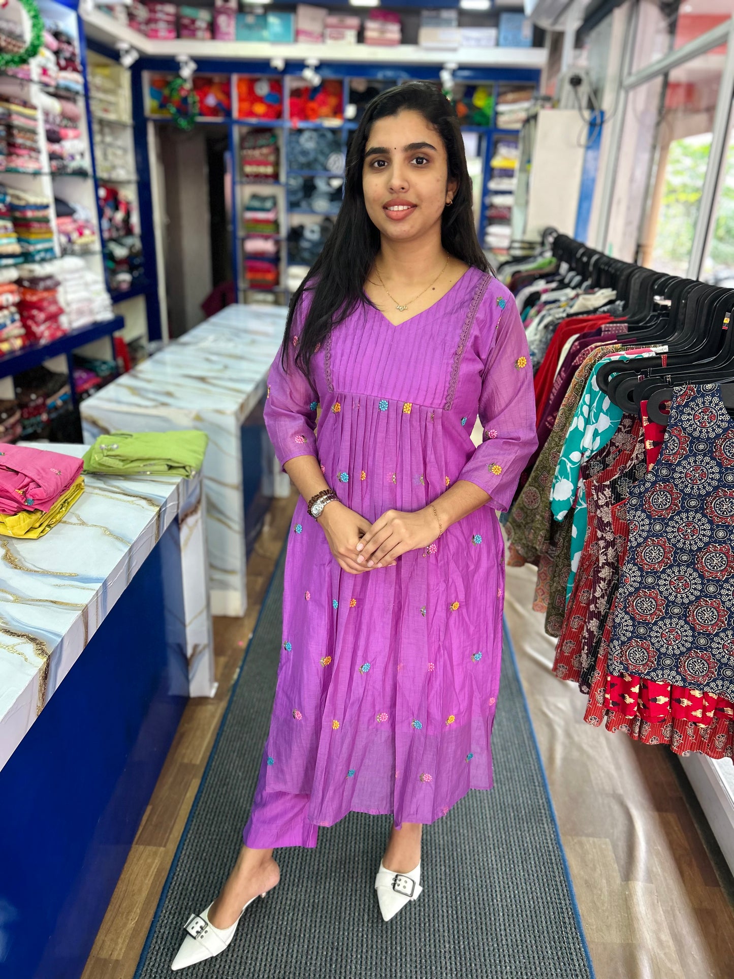 Mul Chanderi Coord set