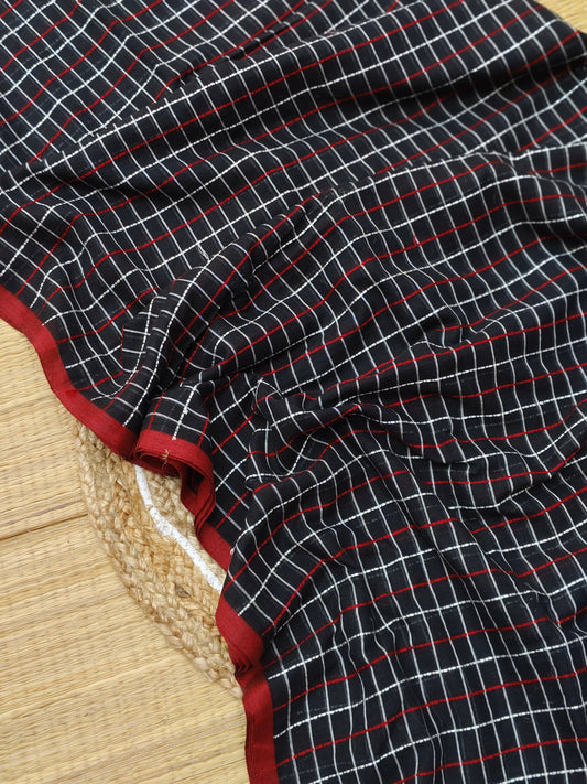 Red Black Check Mulcotton
