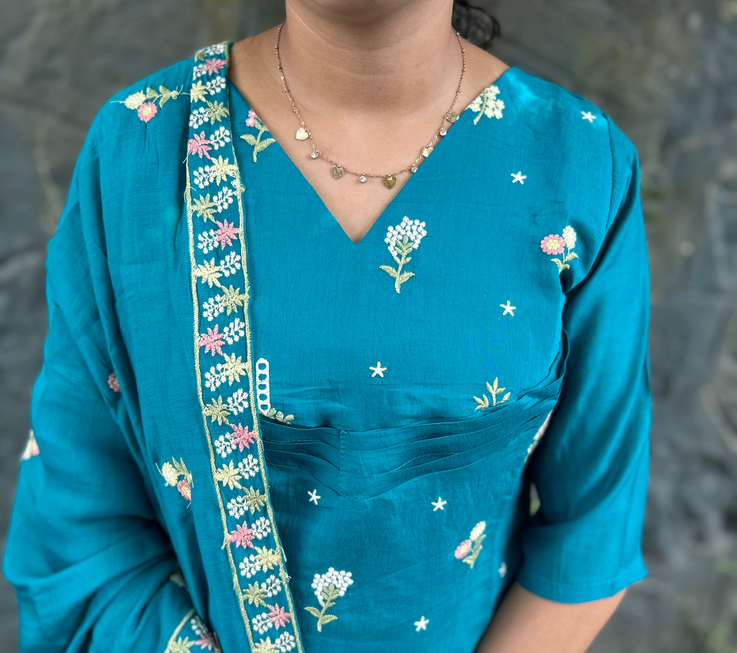 Mul Chanderi Kurthi Set